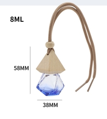 Chai Tinh Dầu 8ml Nắp Gỗ Đa Giác Treo Xe 17309