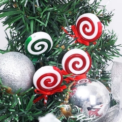 Que Kẹo Nhựa Noel Màu Đỏ 16339