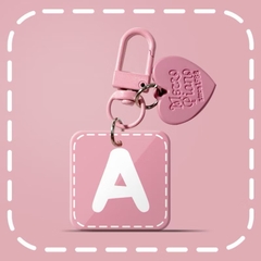 Móc Khoá Khoen Mặt Charm Chữ Hồng Trái Tim 16265