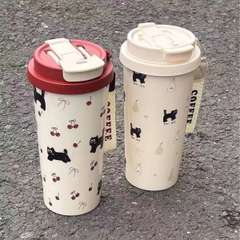 Bình Nước Hoạ Tiết Hoạt Hình Đủ Mẫu Dạng Cafe 500ml 15707