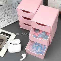 Kệ 3 Ngăn Mini Hồng Đơn Giản Chữ Nhật Đứng 16104