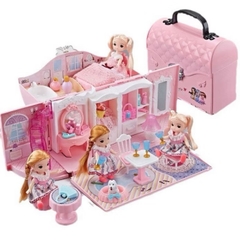Hộp Vali Túi Xách Ngôi Nhà Búp Bê Đồ Chơi Cho Bé 16369