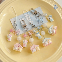 Dây Móc Điện Thoại Kiểu Charm Móc Khóa Ngôi Nhà & Kitty 16502