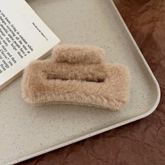 Kẹp Tóc Lông Hình Chữ Nhật Trơn 13Cm Đủ Màu Thời Trang 15600