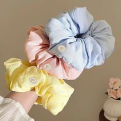 Cột Tóc Vải Trơn Charm Nơ Đen 17347