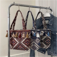 Túi Thổ Cẩm Phối Tua Rua Phong Cách Dân Tộc 13607