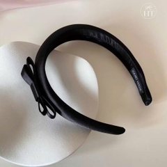 Cài Tóc Voan Trơn Bóng 3cm Gắn Nơ Vải Tiểu Thư 17520