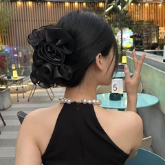Kẹp Tóc Voan Nhựa Hình Cung Hoa Hồng Bèo Nhún 15343