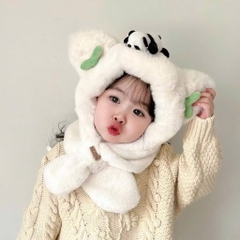 Mũ Lông / Khăn Choàng Cổ 2In1 Gấu Trúc Panda Cho Bé 16447