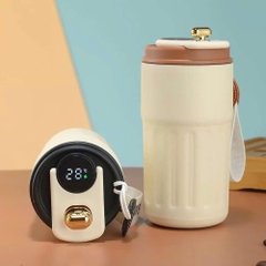 Bình Giữ Nhiệt Nhựa Hiển Thị Nhiệt Độ Quai Dây Coffee 17324