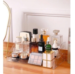 Kệ Nhựa Trong Suốt 3 Tầng Cầu Thang Tiện Dụng 16726