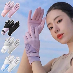 Găng Tay/ Bao Tay Chống Nắng Bấm Nút Thun Lạnh 2 Màu 17312