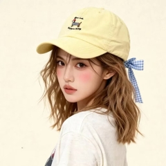Mũ Lưỡi Trai Thêu Cún Thắt Nơ 17355