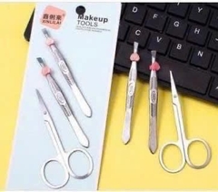 Bộ 3 Món 2 Nhíp, Kéo Mini Makeup Tools No1228 16414