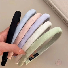 Cài Tóc Xốp Bóng Bản 1.5cm Vải Thêu Hoa 16349