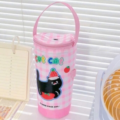 Túi Vải Giữ Nhiệt Đựng Bình Nước Caro Có Quai 17319