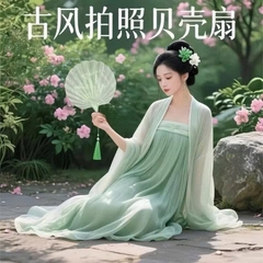 Quạt Nhựa Cầm Tay Xanh Lá Trung Hoa 15571