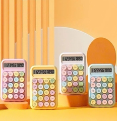 Máy Tính Cầm Tay Màu Pastel 20 Bàn Phím Kèm Pin 15494