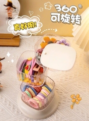 Kệ Mica Trụ Vuông Trong Suốt Đựng Trang Sức 4 Tầng Xoay 360' 15504