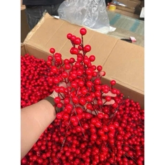 Cành Đào Đông Đỏ Nhỏ 10 Nhánh Rời Cắm Hoa,Trang Trí Tết 16640