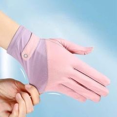 Găng Tay/ Bao Tay Chống Nắng Bấm Nút Thun Lạnh 2 Màu 17312