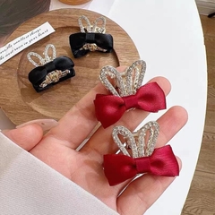 Kẹp Tóc Sắt Càng Cua Mini Đính Đá Phối Nơ 9895