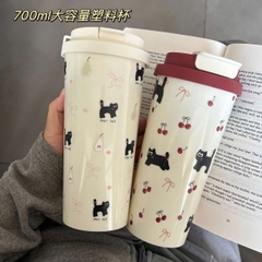 Bình Nước Hoạ Tiết Hoạt Hình Đủ Mẫu Dạng Cafe 500ml 15707