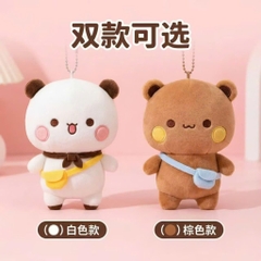 Móc Khoá Gấu Bông Chú Gấu Đeo Túi Chéo 2 Má Tròn 17364