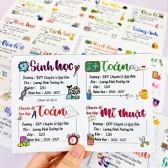 Bộ 32 Tem Nhãn Dán Sách Vở Cute 18002