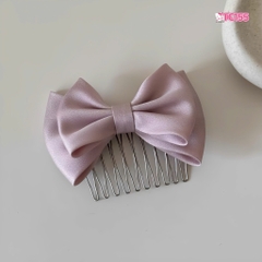 Set 2 Lược Bườm Xước Tóc Nơ Vải Lụa Bóng 2 Lớp To Trơn 17787