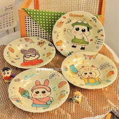 Dĩa Sứ Tròn Hoạt Hình Đủ Mẫu 16277