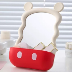 Gương Trang Điểm Để Bàn Mickey Có Hộc Đựng Dễ Thương 17135