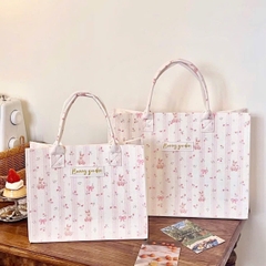 Túi Xách Vải Nỉ Hoa Nơ Thỏ Bunny Garden 16103