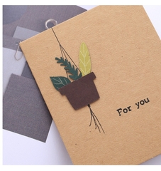 Thiệp Giấy Vintage Kèm Họa Tiết 3D 9*11cm 13624