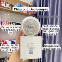 Phấn Phủ Hộp Tròn Bạc SEMPRE GEO 16119