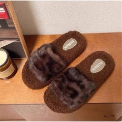 Dép Lông Xù Da Báo Đi Trong Nhà 16695