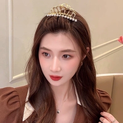 Kẹp Tóc Sắt Vương Miện Đính Ngọc 8976