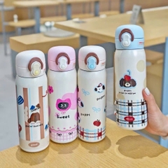 Bình Giữ Nhiệt Nắp Bật Hoạt Hình Kèm Quai Đủ Mẫu 16279