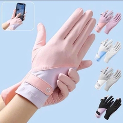 Găng Tay/ Bao Tay Chống Nắng Bấm Nút Thun Lạnh 2 Màu 17312