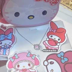Dây Chuyền Mặt Mèo Kitty Dễ Thương Đính Đá Hồng 16275