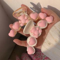 Kẹp Tóc Nhựa Gấu 4 Tim Thời Trang 8977