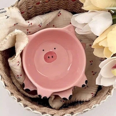 Chén Bát Sứ Mini Hoạt Hình Heo Hồng Cute 17018