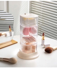 Kệ Mica Trụ Vuông Trong Suốt Đựng Trang Sức 4 Tầng Xoay 360' 15504