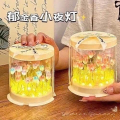 Đèn Led Hoa Tulip Trụ Tròn Làm Đèn Ngủ 17680
