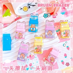 Gôm Tẩy Hoạt Hình 2 Đầu Kèm Chổi Quét Cute 17731