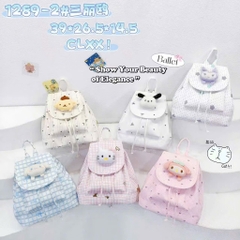 Balo Mini Dây Rút Cute Đính Charm Gấu Bông Cute 17818