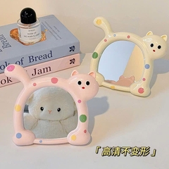 Gương Để Bàn Hình Mèo Vẫy Đuôi Chấm Bi 16441