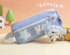 Hộp Bút Vải Plush Doll Pencil Case Kèm Móc Khoá Gấu Bông 17369