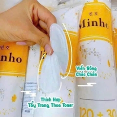 Bông Tẩy Trang 150 Miếng MINHO Cam 15697