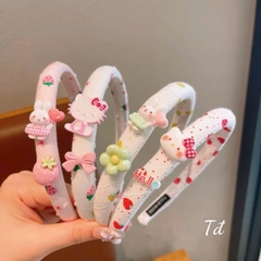 Cài Tóc Bờm Xốp Hoạ Tiết Trẻ Em Đính Charm Cute 1.5cm 17716